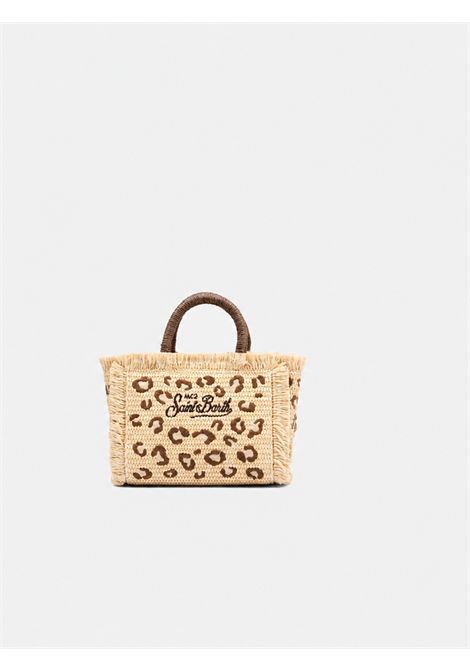Borsa mini in paglia SAINT BARTH | VAMI009 VANITY MINI STRAW N00349L LEOPARD 18 EMB